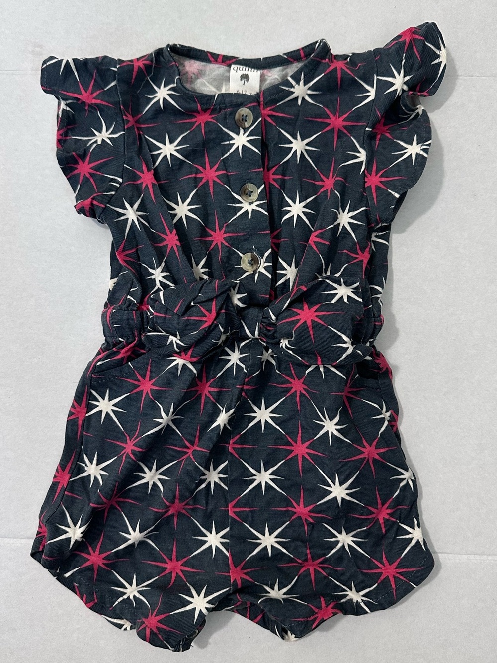 KATE QUINN Bow Waist Shortie in Retro Stars 6-12 Months